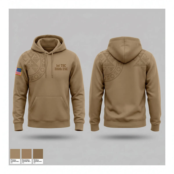 Hoodie, 1st TSC/316th ESC, Army, Teamtime, Team time, sublimation, custom sports apparel, team uniforms, spirit wear, spiritwear, sports uniforms, custom shirts, team store, custom team store, fundraiser sports, apparel fundraiser