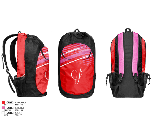 Gear Bag, Viva Dance Collective, Cheer, Teamtime, Team time, sublimation, custom sports apparel, team uniforms, spirit wear, spiritwear, sports uniforms, custom shirts, team store, custom team store, fundraiser sports, apparel fundraiser