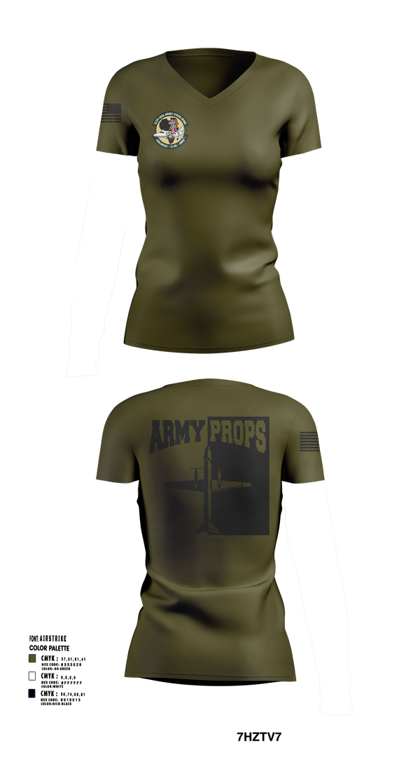 Womens Short Sleeve Vneck Shirt, DET 2 CO A 2-245th AVN, , Teamtime, Team time, sublimation, custom sports apparel, team uniforms, spirit wear, spiritwear, sports uniforms, custom shirts, team store, custom team store, fundraiser sports, apparel fundraiser