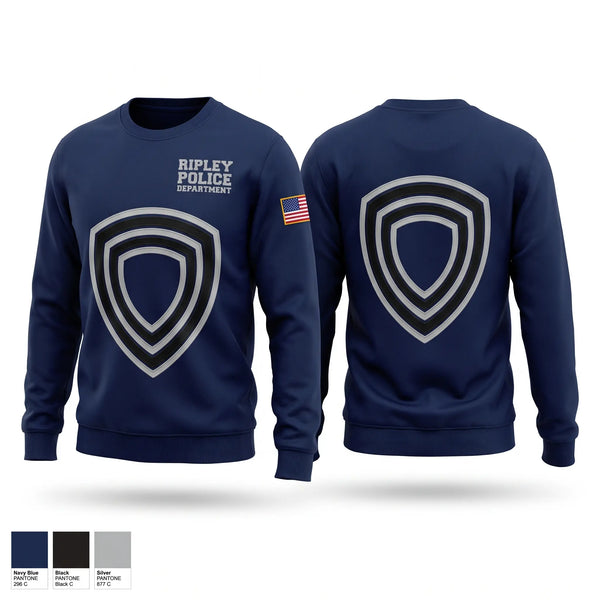 Crew Neck Sweatshirt, ripley poice department, Police, Teamtime, Team time, sublimation, custom sports apparel, team uniforms, spirit wear, spiritwear, sports uniforms, custom shirts, team store, custom team store, fundraiser sports, apparel fundraiser