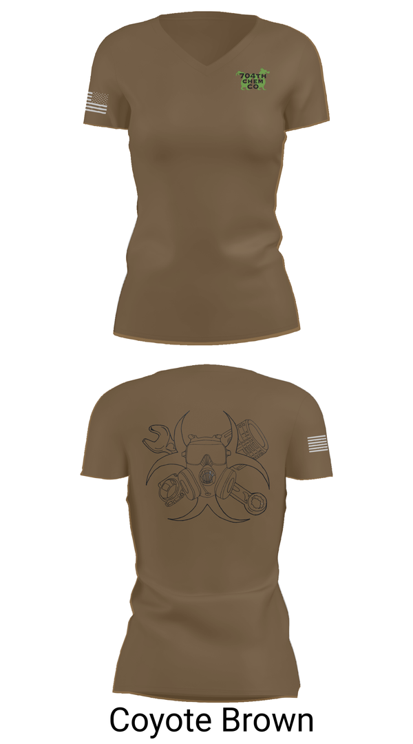 Womens Short Sleeve Vneck Shirt, 704th Chem Co, , Teamtime, Team time, sublimation, custom sports apparel, team uniforms, spirit wear, spiritwear, sports uniforms, custom shirts, team store, custom team store, fundraiser sports, apparel fundraiser