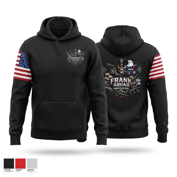 Hoodie, Frank Squad, Police, Teamtime, Team time, sublimation, custom sports apparel, team uniforms, spirit wear, spiritwear, sports uniforms, custom shirts, team store, custom team store, fundraiser sports, apparel fundraiser