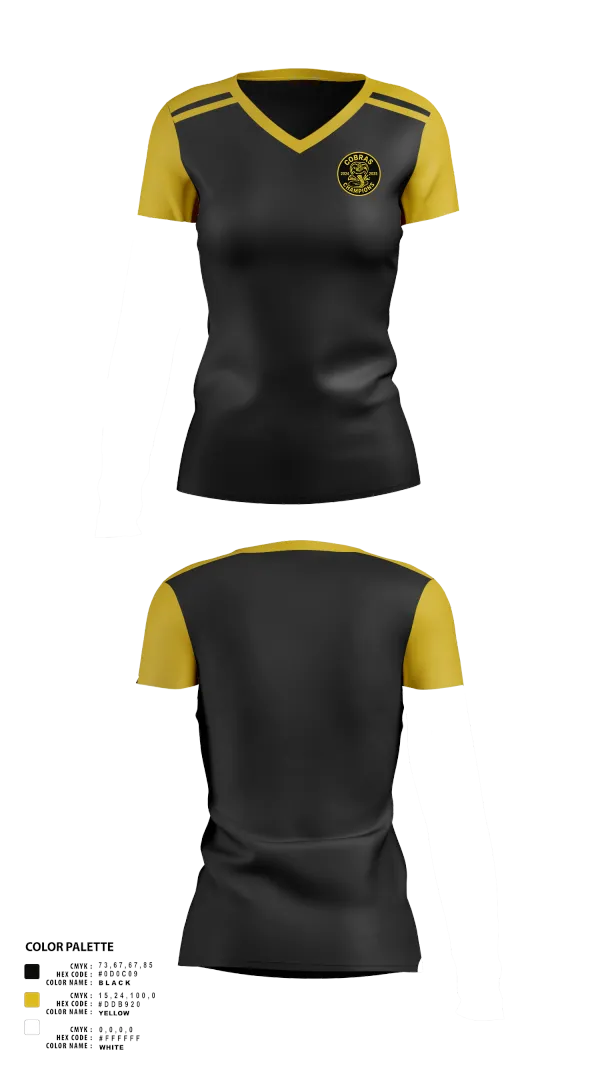 Womens Short Sleeve Vneck Shirt, Cobras, Ice Hockey, Teamtime, Team time, sublimation, custom sports apparel, team uniforms, spirit wear, spiritwear, sports uniforms, custom shirts, team store, custom team store, fundraiser sports, apparel fundraiser
