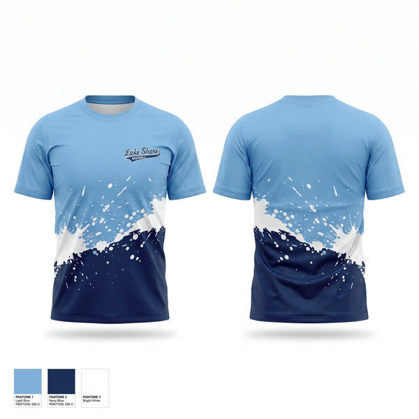 Soft Poly Tee Cotton Like Feel, Lake Shore Graysox, Baseball, Teamtime, Team time, sublimation, custom sports apparel, team uniforms, spirit wear, spiritwear, sports uniforms, custom shirts, team store, custom team store, fundraiser sports, apparel fundraiser