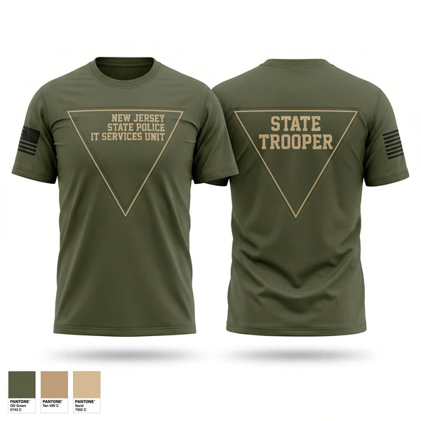 Old School Cotton Feel Shirt, New Jersey State Police - IT Services Unit, Police, Teamtime, Team time, sublimation, custom sports apparel, team uniforms, spirit wear, spiritwear, sports uniforms, custom shirts, team store, custom team store, fundraiser sports, apparel fundraiser