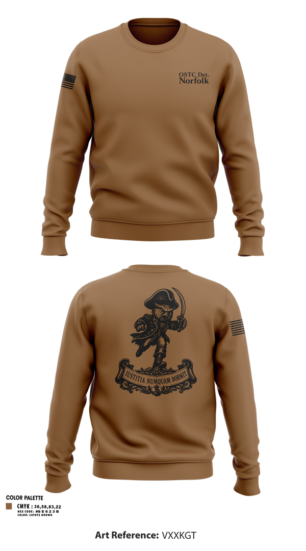 Crew Neck Sweatshirt, OSTC Det. Norfolk, Navy, Teamtime, Team time, sublimation, custom sports apparel, team uniforms, spirit wear, spiritwear, sports uniforms, custom shirts, team store, custom team store, fundraiser sports, apparel fundraiser