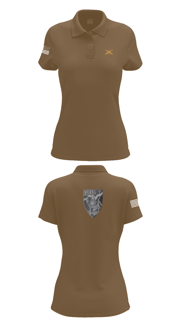 Womens Short Sleeve Performance Polo, HHB 113th FA / FIST, , Teamtime, Team time, sublimation, custom sports apparel, team uniforms, spirit wear, spiritwear, sports uniforms, custom shirts, team store, custom team store, fundraiser sports, apparel fundraiser