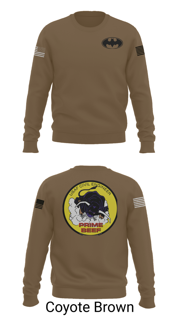 Crew Neck Sweatshirt, 185th CES, Navy, Teamtime, Team time, sublimation, custom sports apparel, team uniforms, spirit wear, spiritwear, sports uniforms, custom shirts, team store, custom team store, fundraiser sports, apparel fundraiser