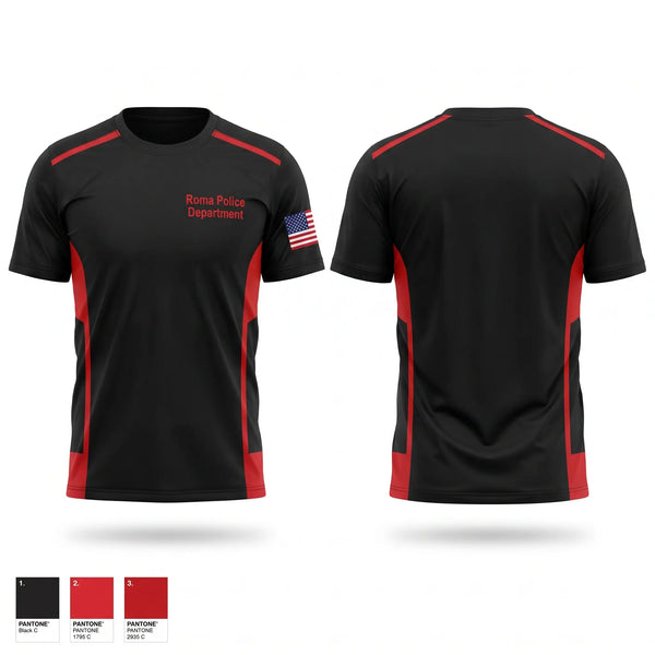 Short Sleeve Performance Shirt, Roma Police Department, Police, Teamtime, Team time, sublimation, custom sports apparel, team uniforms, spirit wear, spiritwear, sports uniforms, custom shirts, team store, custom team store, fundraiser sports, apparel fundraiser