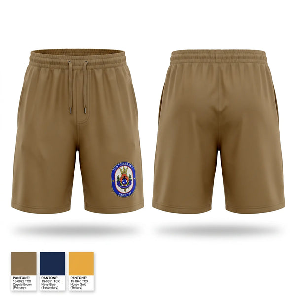 Athletic Shorts With Pockets, USS Nebraska, Navy, Teamtime, Team time, sublimation, custom sports apparel, team uniforms, spirit wear, spiritwear, sports uniforms, custom shirts, team store, custom team store, fundraiser sports, apparel fundraiser