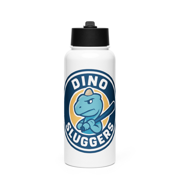 Dino Sluggers Stainless Steel Water Bottle with a Straw Lid