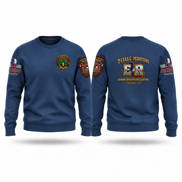 Crew Neck Sweatshirt, Station 2, Fire Department, Teamtime, Team time, sublimation, custom sports apparel, team uniforms, spirit wear, spiritwear, sports uniforms, custom shirts, team store, custom team store, fundraiser sports, apparel fundraiser