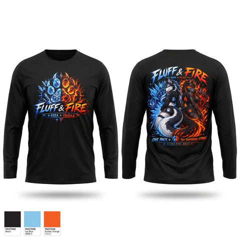 Long Sleeve Performance Shirt, Fluff and fire, E-Sports, Teamtime, Team time, sublimation, custom sports apparel, team uniforms, spirit wear, spiritwear, sports uniforms, custom shirts, team store, custom team store, fundraiser sports, apparel fundraiser