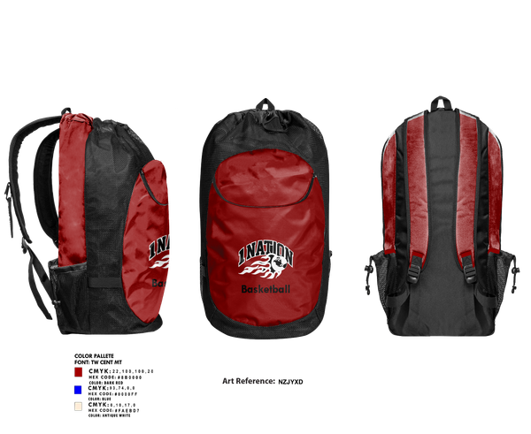 Gear Bag, 1 Nation, Women's Basketball, Teamtime, Team time, sublimation, custom sports apparel, team uniforms, spirit wear, spiritwear, sports uniforms, custom shirts, team store, custom team store, fundraiser sports, apparel fundraiser