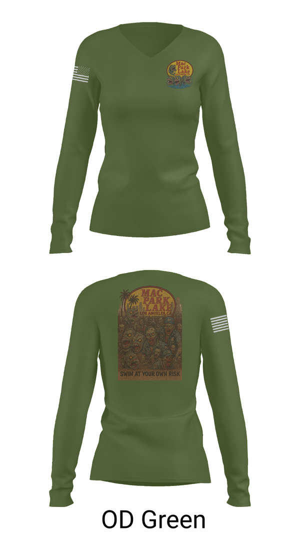 Womens Long Sleeve Vneck Shirt, MACARTHUR PARK UNIT, , Teamtime, Team time, sublimation, custom sports apparel, team uniforms, spirit wear, spiritwear, sports uniforms, custom shirts, team store, custom team store, fundraiser sports, apparel fundraiser