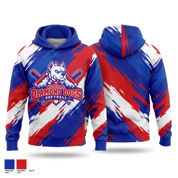 Hoodie, NorCal Diamond Dogs, Softball, Teamtime, Team time, sublimation, custom sports apparel, team uniforms, spirit wear, spiritwear, sports uniforms, custom shirts, team store, custom team store, fundraiser sports, apparel fundraiser
