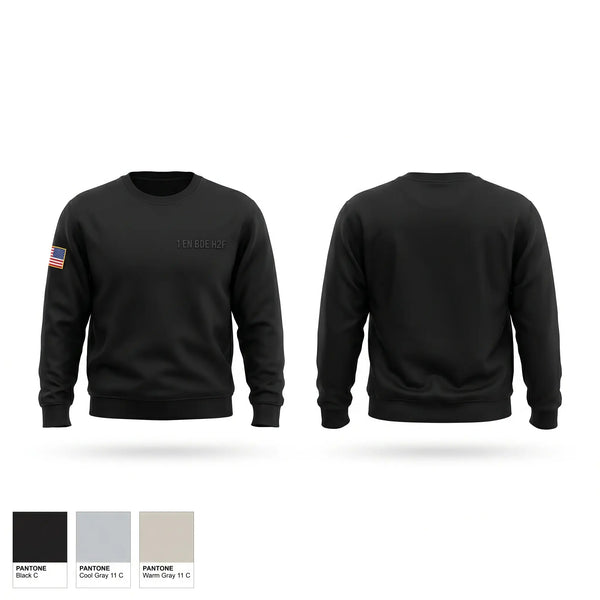Crew Neck Sweatshirt, 1 EN BDE H2F, Army, Teamtime, Team time, sublimation, custom sports apparel, team uniforms, spirit wear, spiritwear, sports uniforms, custom shirts, team store, custom team store, fundraiser sports, apparel fundraiser