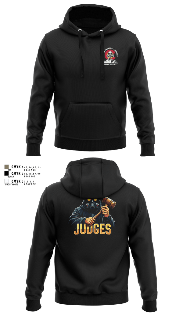 Hoodie, 1st Platoon Judges, 10th Chemical Company, Army, Teamtime, Team time, sublimation, custom sports apparel, team uniforms, spirit wear, spiritwear, sports uniforms, custom shirts, team store, custom team store, fundraiser sports, apparel fundraiser