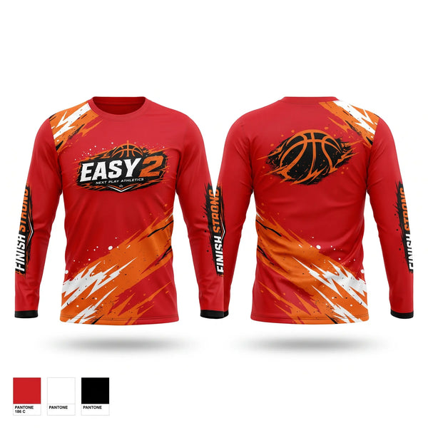 Long Sleeve Performance Shirt, Rebels, Men's Basketball, Teamtime, Team time, sublimation, custom sports apparel, team uniforms, spirit wear, spiritwear, sports uniforms, custom shirts, team store, custom team store, fundraiser sports, apparel fundraiser