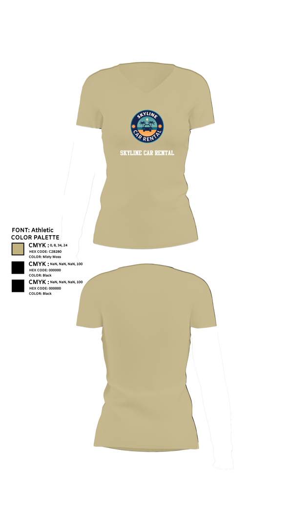 Womens Short Sleeve Vneck Shirt, Skyline Car Rental, Men's Basketball, Teamtime, Team time, sublimation, custom sports apparel, team uniforms, spirit wear, spiritwear, sports uniforms, custom shirts, team store, custom team store, fundraiser sports, apparel fundraiser