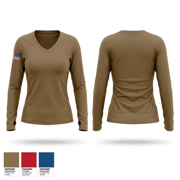 Womens Long Sleeve Vneck Shirt, Engineering Assessment Atlantic, Navy, Teamtime, Team time, sublimation, custom sports apparel, team uniforms, spirit wear, spiritwear, sports uniforms, custom shirts, team store, custom team store, fundraiser sports, apparel fundraiser
