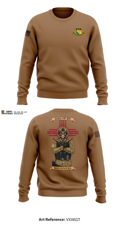 Crew Neck Sweatshirt, HHD 226TH MP BN, Army, Teamtime, Team time, sublimation, custom sports apparel, team uniforms, spirit wear, spiritwear, sports uniforms, custom shirts, team store, custom team store, fundraiser sports, apparel fundraiser