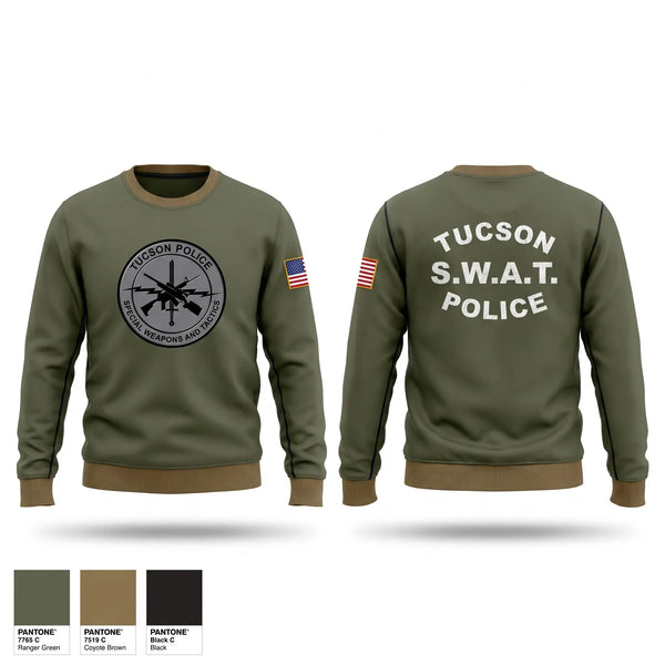 Crew Neck Sweatshirt, Tucson Police SWAT, Police, Teamtime, Team time, sublimation, custom sports apparel, team uniforms, spirit wear, spiritwear, sports uniforms, custom shirts, team store, custom team store, fundraiser sports, apparel fundraiser