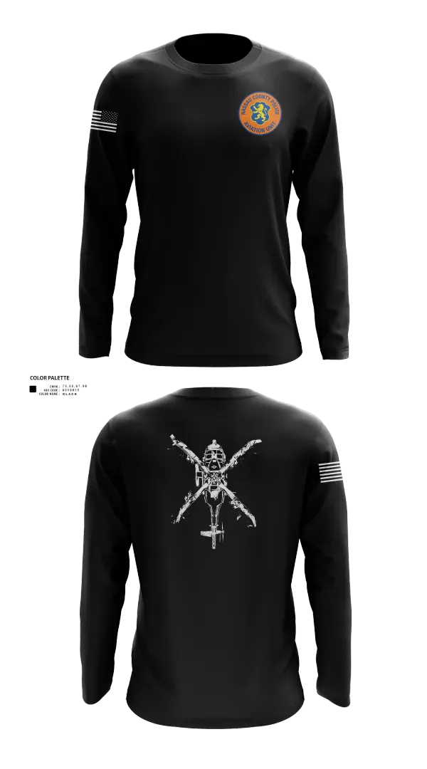 Long Sleeve Performance Shirt, Nassau County Police Aviation, Police, Teamtime, Team time, sublimation, custom sports apparel, team uniforms, spirit wear, spiritwear, sports uniforms, custom shirts, team store, custom team store, fundraiser sports, apparel fundraiser