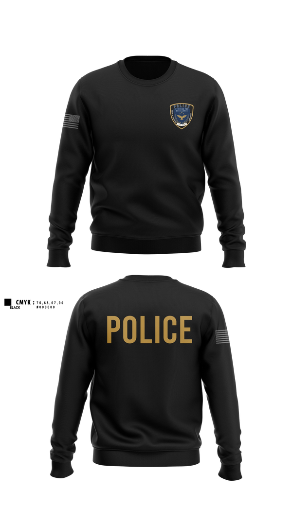 Crew Neck Sweatshirt, Bibb County BOE Police Department, Police, Teamtime, Team time, sublimation, custom sports apparel, team uniforms, spirit wear, spiritwear, sports uniforms, custom shirts, team store, custom team store, fundraiser sports, apparel fundraiser