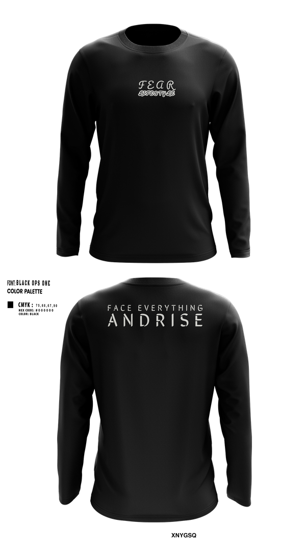 Long Sleeve Performance Shirt, FearLifestyle, , Teamtime, Team time, sublimation, custom sports apparel, team uniforms, spirit wear, spiritwear, sports uniforms, custom shirts, team store, custom team store, fundraiser sports, apparel fundraiser