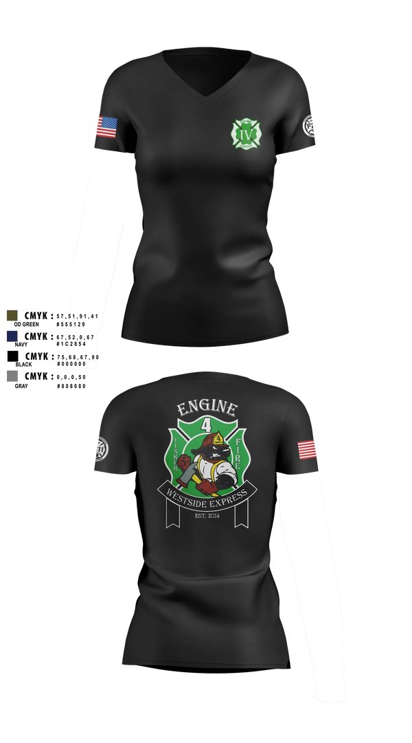 Womens Short Sleeve Vneck Shirt, 179 HHC Medics, National Guard, Teamtime, Team time, sublimation, custom sports apparel, team uniforms, spirit wear, spiritwear, sports uniforms, custom shirts, team store, custom team store, fundraiser sports, apparel fundraiser
