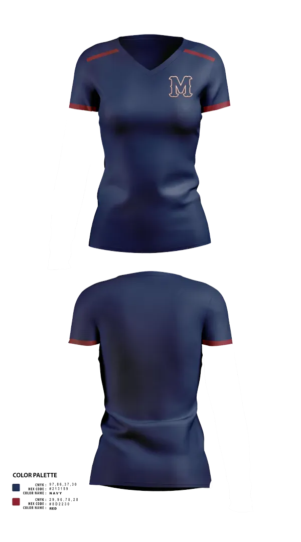 Womens Short Sleeve Vneck Shirt, Madison Academic High School Softball, Softball, Teamtime, Team time, sublimation, custom sports apparel, team uniforms, spirit wear, spiritwear, sports uniforms, custom shirts, team store, custom team store, fundraiser sports, apparel fundraiser