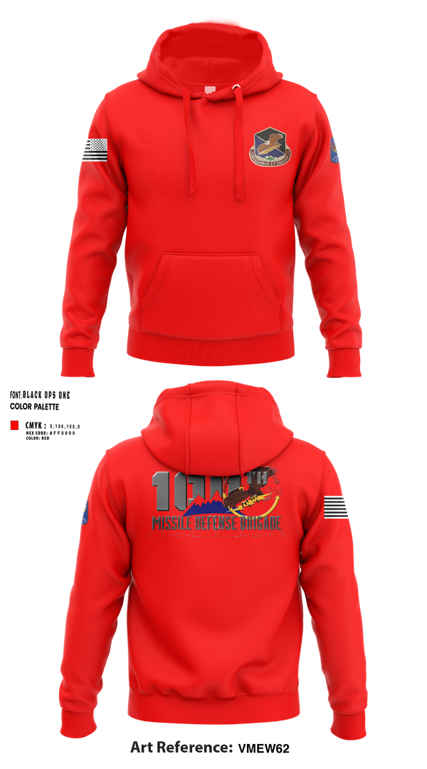 Hoodie, 100th Missile Defense Brigade, , Teamtime, Team time, sublimation, custom sports apparel, team uniforms, spirit wear, spiritwear, sports uniforms, custom shirts, team store, custom team store, fundraiser sports, apparel fundraiser