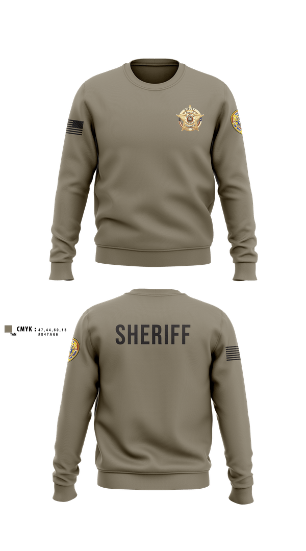 Crew Neck Sweatshirt, Pecos County Sheriff’s Office, Police, Teamtime, Team time, sublimation, custom sports apparel, team uniforms, spirit wear, spiritwear, sports uniforms, custom shirts, team store, custom team store, fundraiser sports, apparel fundraiser