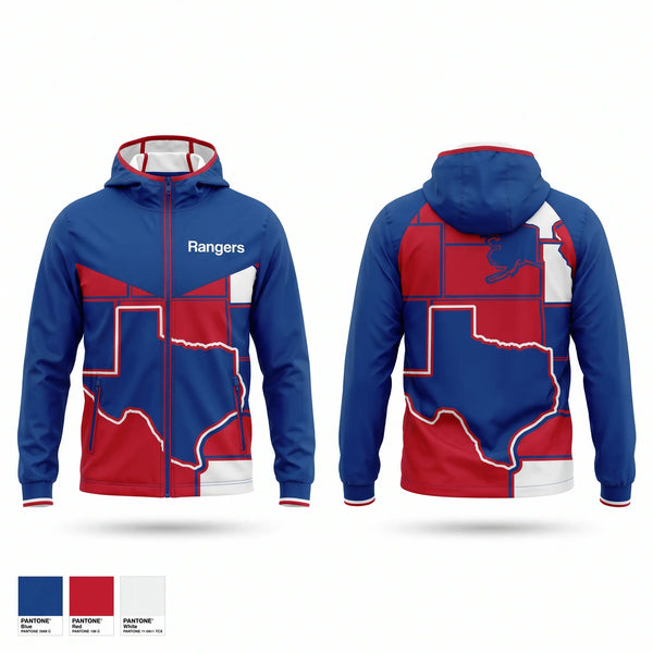 Windbreaker, Rangers, Softball, Teamtime, Team time, sublimation, custom sports apparel, team uniforms, spirit wear, spiritwear, sports uniforms, custom shirts, team store, custom team store, fundraiser sports, apparel fundraiser