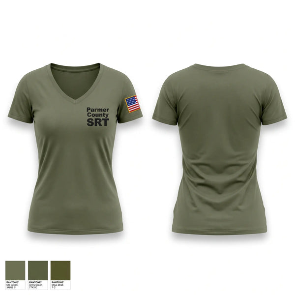 Womens Short Sleeve Vneck Shirt, Parmer County SRT, Police, Teamtime, Team time, sublimation, custom sports apparel, team uniforms, spirit wear, spiritwear, sports uniforms, custom shirts, team store, custom team store, fundraiser sports, apparel fundraiser