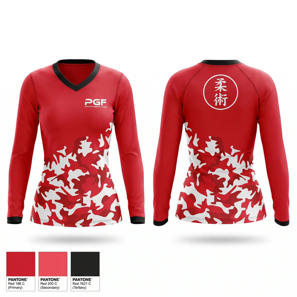 Womens Long Sleeve Vneck Shirt, LongShot Martial Arts, , Teamtime, Team time, sublimation, custom sports apparel, team uniforms, spirit wear, spiritwear, sports uniforms, custom shirts, team store, custom team store, fundraiser sports, apparel fundraiser