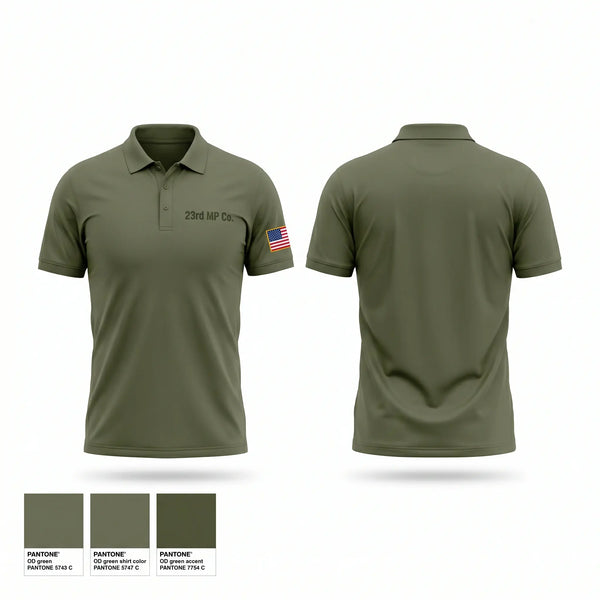 Short Sleeve Performance Polo, 23rd MP Co, Army, Teamtime, Team time, sublimation, custom sports apparel, team uniforms, spirit wear, spiritwear, sports uniforms, custom shirts, team store, custom team store, fundraiser sports, apparel fundraiser