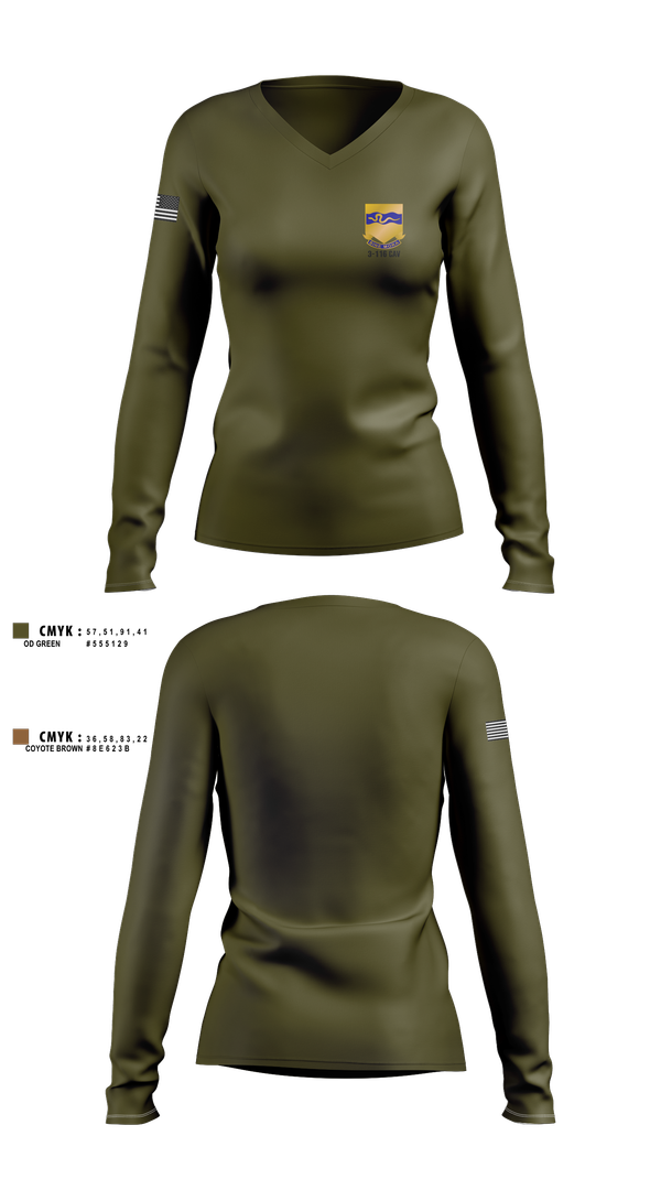 Womens Long Sleeve Vneck Shirt, 3-116 CAV, , Teamtime, Team time, sublimation, custom sports apparel, team uniforms, spirit wear, spiritwear, sports uniforms, custom shirts, team store, custom team store, fundraiser sports, apparel fundraiser