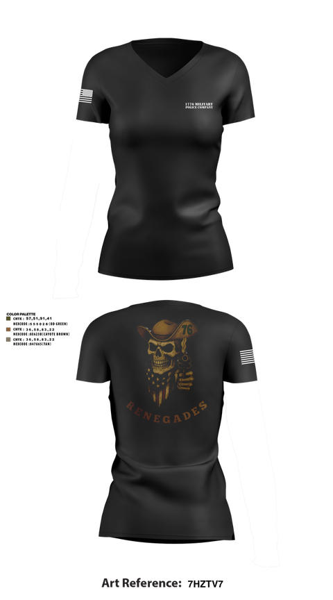 Womens Short Sleeve Vneck Shirt, 1776 Military Police Company, , Teamtime, Team time, sublimation, custom sports apparel, team uniforms, spirit wear, spiritwear, sports uniforms, custom shirts, team store, custom team store, fundraiser sports, apparel fundraiser