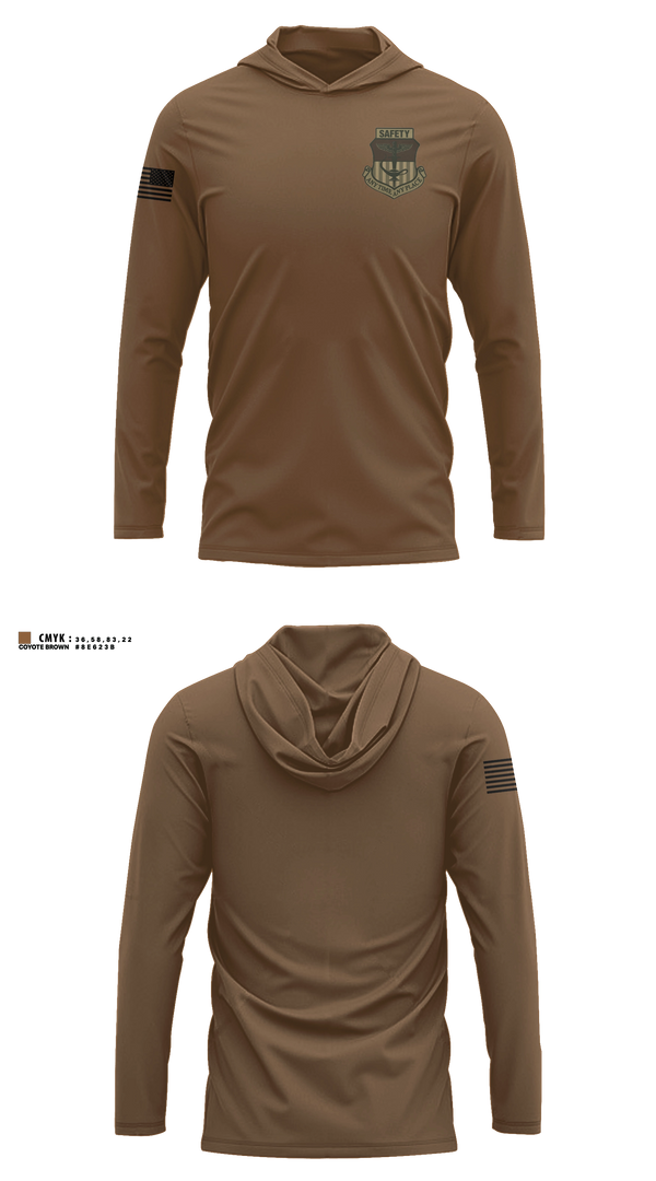 Long Sleeve Performance Shirt with hood, 1 SOW/SE, Air Force, Teamtime, Team time, sublimation, custom sports apparel, team uniforms, spirit wear, spiritwear, sports uniforms, custom shirts, team store, custom team store, fundraiser sports, apparel fundraiser