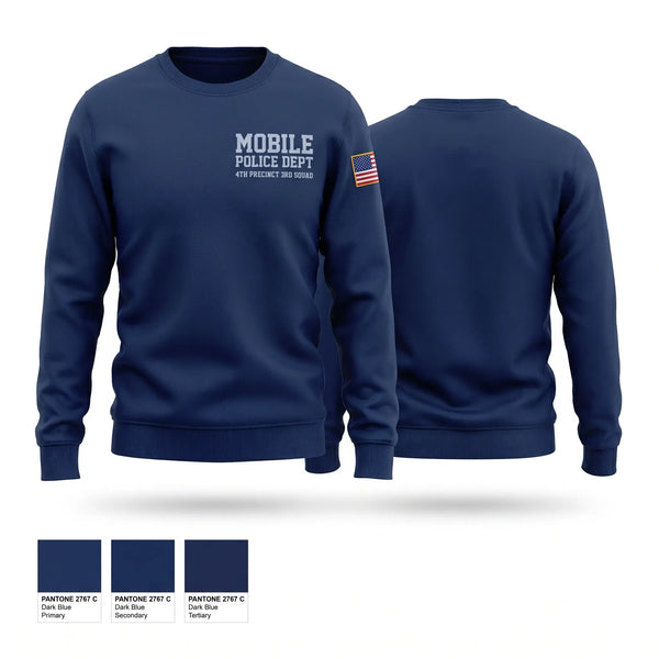 Crew Neck Sweatshirt, Mobile police dept 4th precinct 3rd Squad, Police, Teamtime, Team time, sublimation, custom sports apparel, team uniforms, spirit wear, spiritwear, sports uniforms, custom shirts, team store, custom team store, fundraiser sports, apparel fundraiser