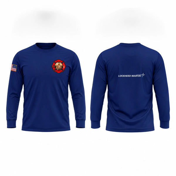 Long Sleeve Performance Shirt, Lockheed Martin Fire Rescue, Fire Department, Teamtime, Team time, sublimation, custom sports apparel, team uniforms, spirit wear, spiritwear, sports uniforms, custom shirts, team store, custom team store, fundraiser sports, apparel fundraiser