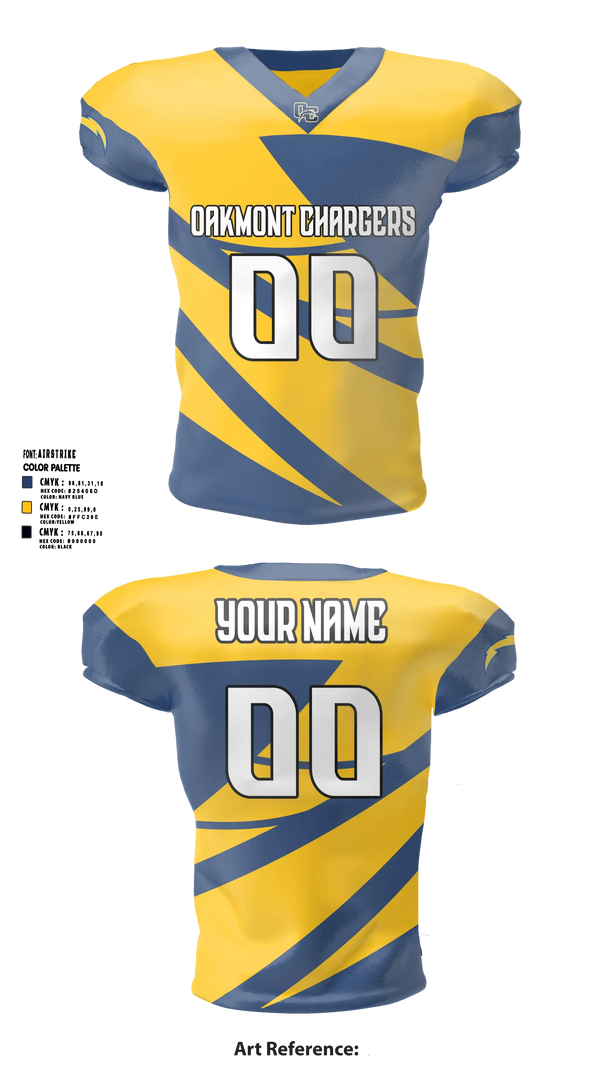 Football Jersey, Oakmont chargers, , Teamtime, Team time, sublimation, custom sports apparel, team uniforms, spirit wear, spiritwear, sports uniforms, custom shirts, team store, custom team store, fundraiser sports, apparel fundraiser