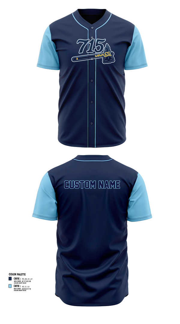Full Button Baseball Jersey, 715 Hammers, Baseball, Teamtime, Team time, sublimation, custom sports apparel, team uniforms, spirit wear, spiritwear, sports uniforms, custom shirts, team store, custom team store, fundraiser sports, apparel fundraiser