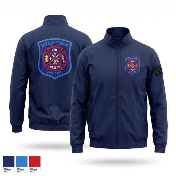 Windbreaker, East Allen, Fire Department, Teamtime, Team time, sublimation, custom sports apparel, team uniforms, spirit wear, spiritwear, sports uniforms, custom shirts, team store, custom team store, fundraiser sports, apparel fundraiser