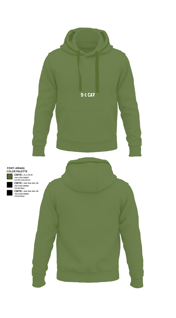 Hoodie, 5-1 cav, Army, Teamtime, Team time, sublimation, custom sports apparel, team uniforms, spirit wear, spiritwear, sports uniforms, custom shirts, team store, custom team store, fundraiser sports, apparel fundraiser