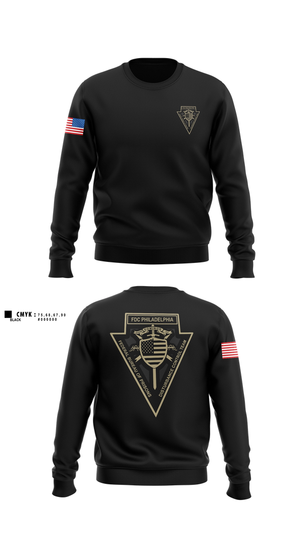 Crew Neck Sweatshirt, FDC Philadelphia DCT, Police, Teamtime, Team time, sublimation, custom sports apparel, team uniforms, spirit wear, spiritwear, sports uniforms, custom shirts, team store, custom team store, fundraiser sports, apparel fundraiser