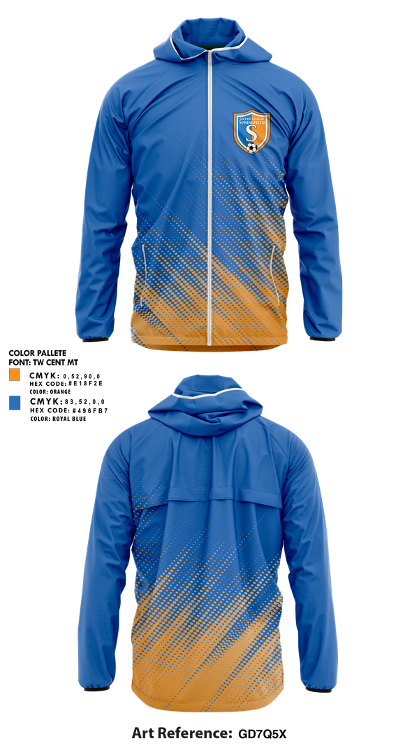 Windbreaker, Soccer Club Of Springfield, Men's Soccer, Teamtime, Team time, sublimation, custom sports apparel, team uniforms, spirit wear, spiritwear, sports uniforms, custom shirts, team store, custom team store, fundraiser sports, apparel fundraiser