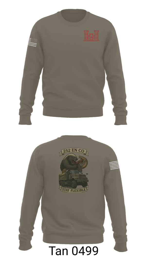 Crew Neck Sweatshirt, 252 EN CO, National Guard, Teamtime, Team time, sublimation, custom sports apparel, team uniforms, spirit wear, spiritwear, sports uniforms, custom shirts, team store, custom team store, fundraiser sports, apparel fundraiser
